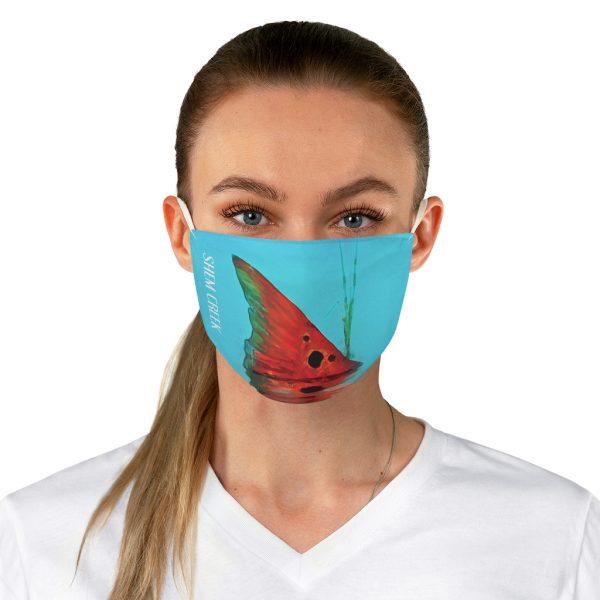 Red Tailing Fabric Face Mask - Image 2