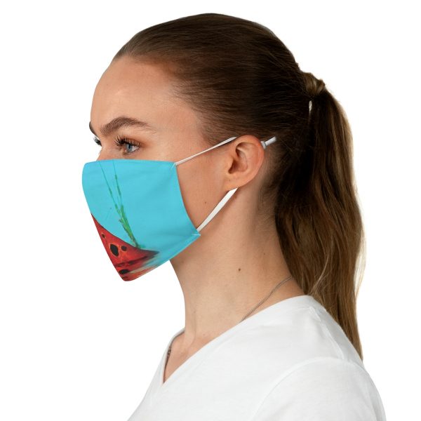 Red Tailing Fabric Face Mask - Image 3