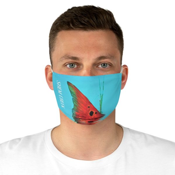 Red Tailing Fabric Face Mask - Image 4