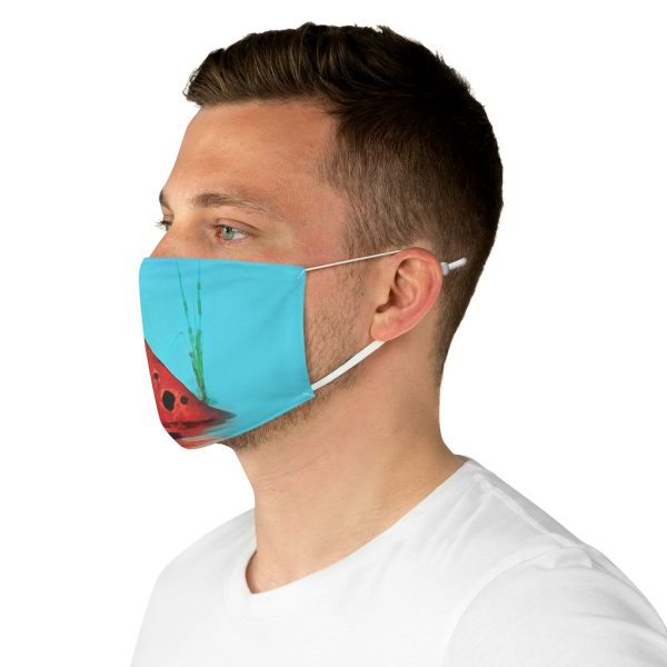 Red Tailing Fabric Face Mask - Image 5