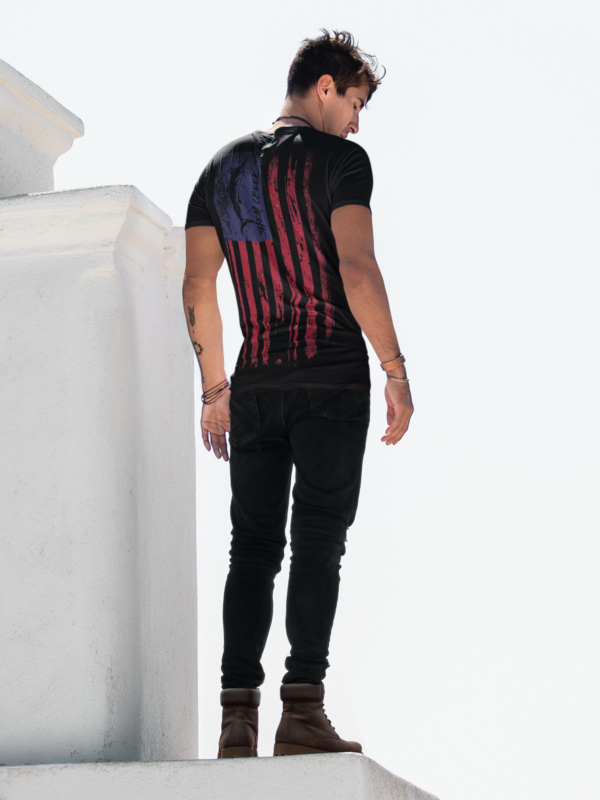 American Flag Marlin Unisex Short Sleeve Tee - Image 3