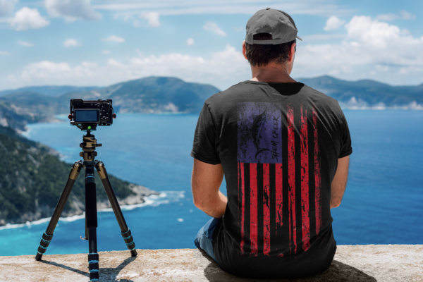 American Flag Marlin Unisex Short Sleeve Tee - Image 6