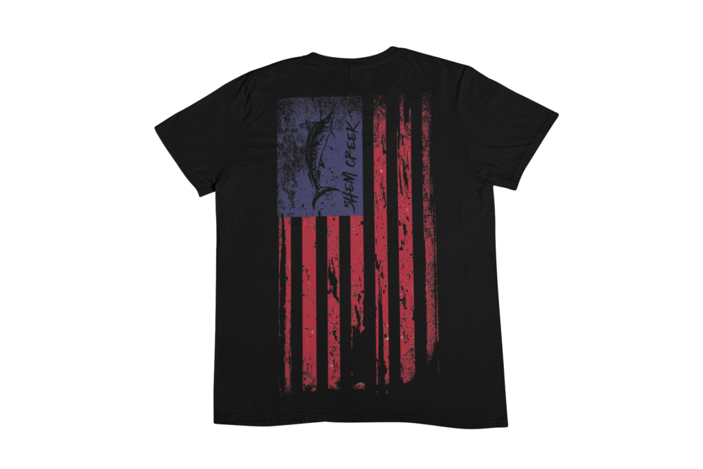 American Flag Marlin Unisex Short Sleeve Tee