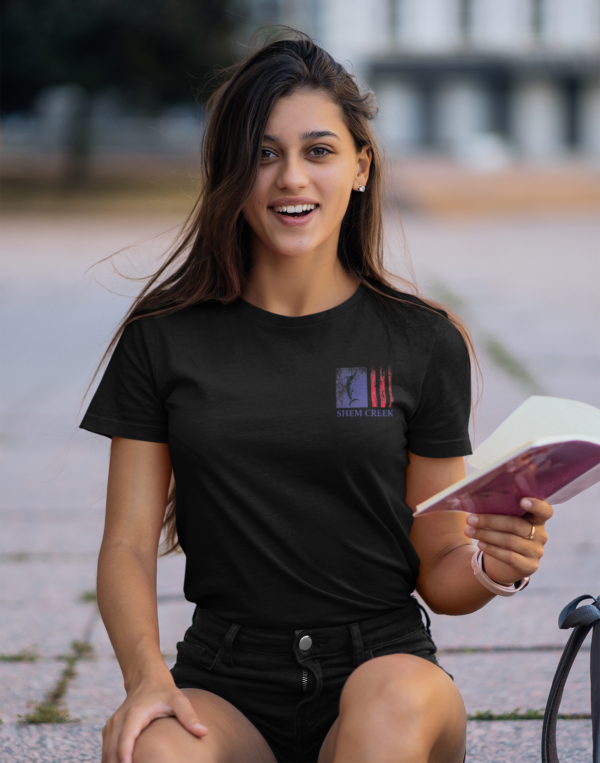 American Flag Marlin Unisex Short Sleeve Tee - Image 4